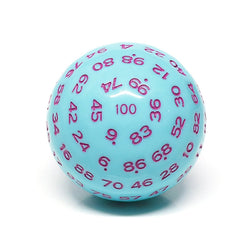 "Blue Jay" Single 100 Sided Polyhedral Dice (D100) | Blue (45mm) Purple (Online Only)