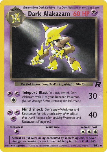 Dark Alakazam (18/82) [Team Rocket Unlimited] (Online Only)