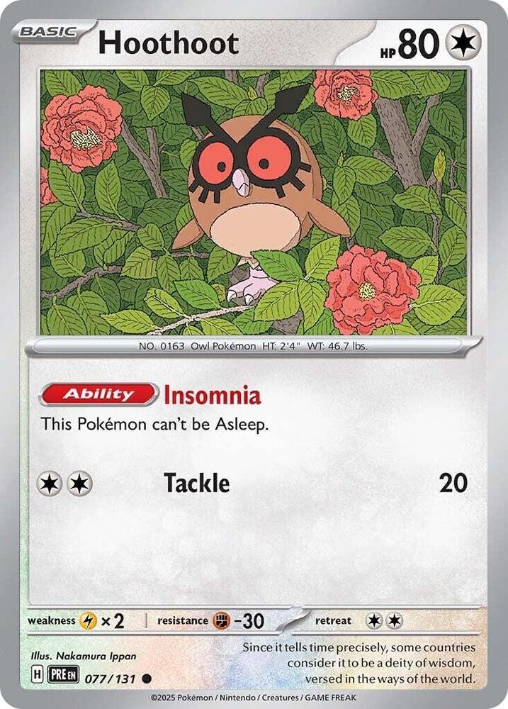 Hoothoot (077/131) [Scarlet & Violet: Prismatic Evolutions] (Online Only)