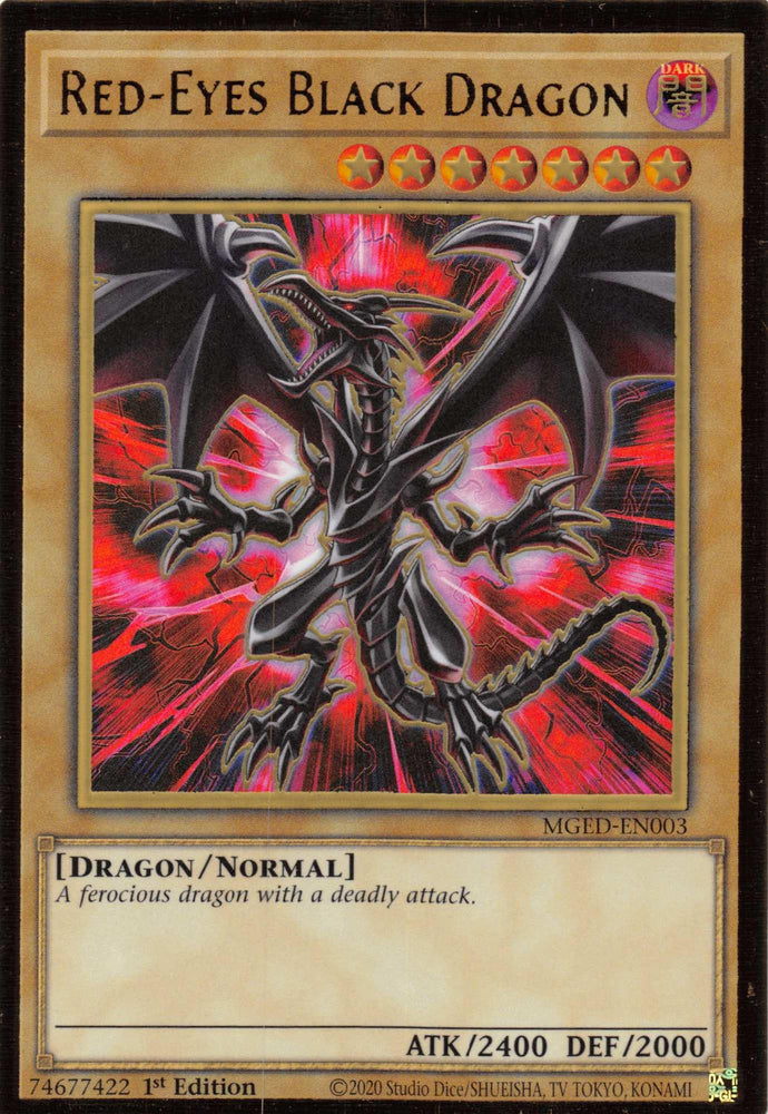 Red-Eyes Black Dragon (Alternate Art) [MGED-EN003] Gold Rare (ONLINE ORDER ONLY)