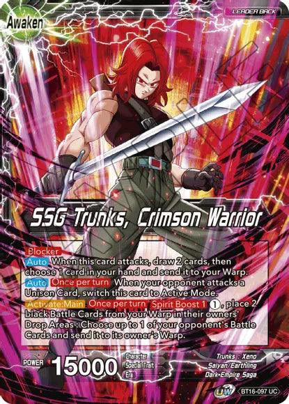 Trunks // SSG Trunks, Crimson Warrior (BT16-097) [Realm of the Gods] (ONLINE ORDER ONLY)