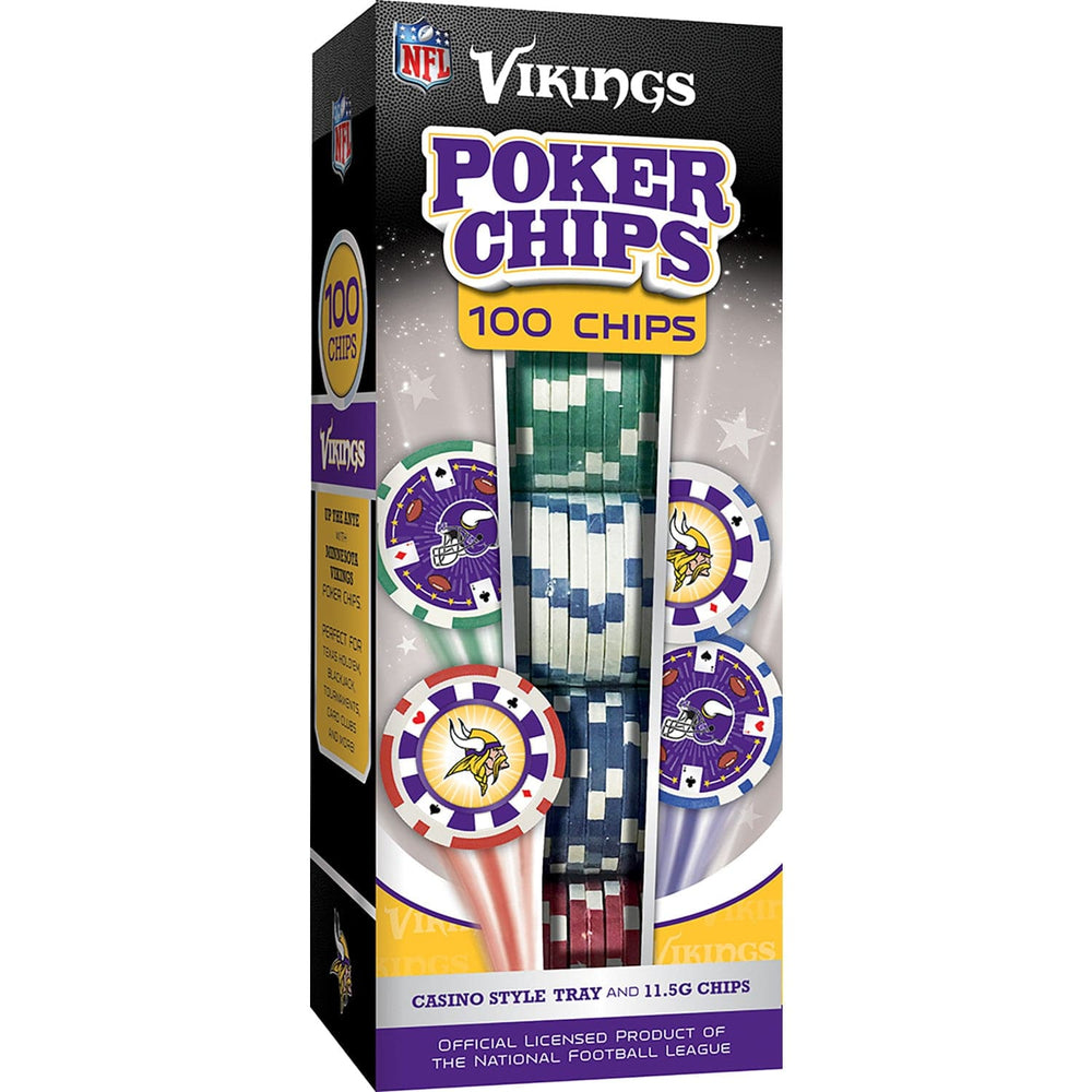 Minnesota Vikings 100 Piece Poker Chips (ONLINE ORDER ONLY)