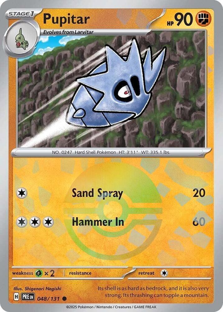 Pupitar (048/131) (Poke Ball Pattern) [Scarlet & Violet: Prismatic Evolutions] (Online Only)