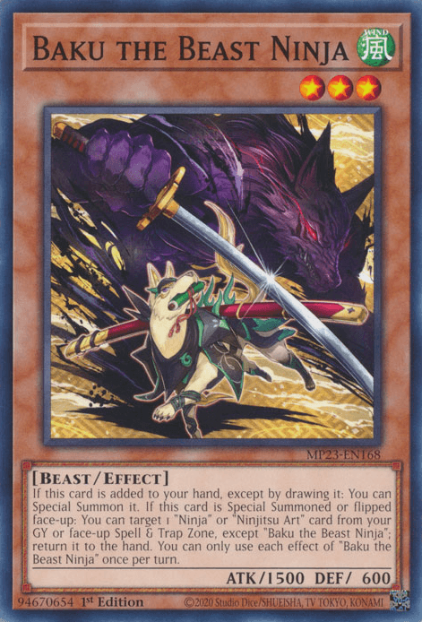 Baku the Beast Ninja [MP23-EN168] Common (ONLINE ORDER ONLY)