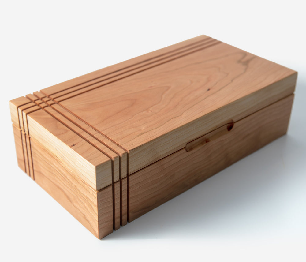 Tea Chest - American Cherry - 8 Compartments (ONLINE ORDER ONLY)