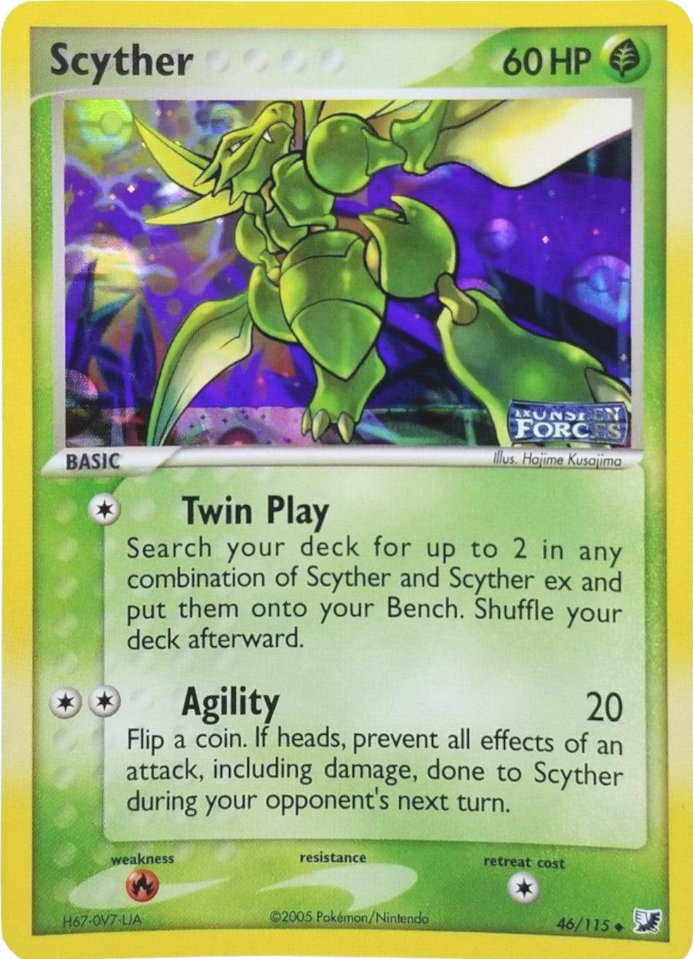 Scyther (46/115) (Stamped) [EX: Unseen Forces] (Online Only)