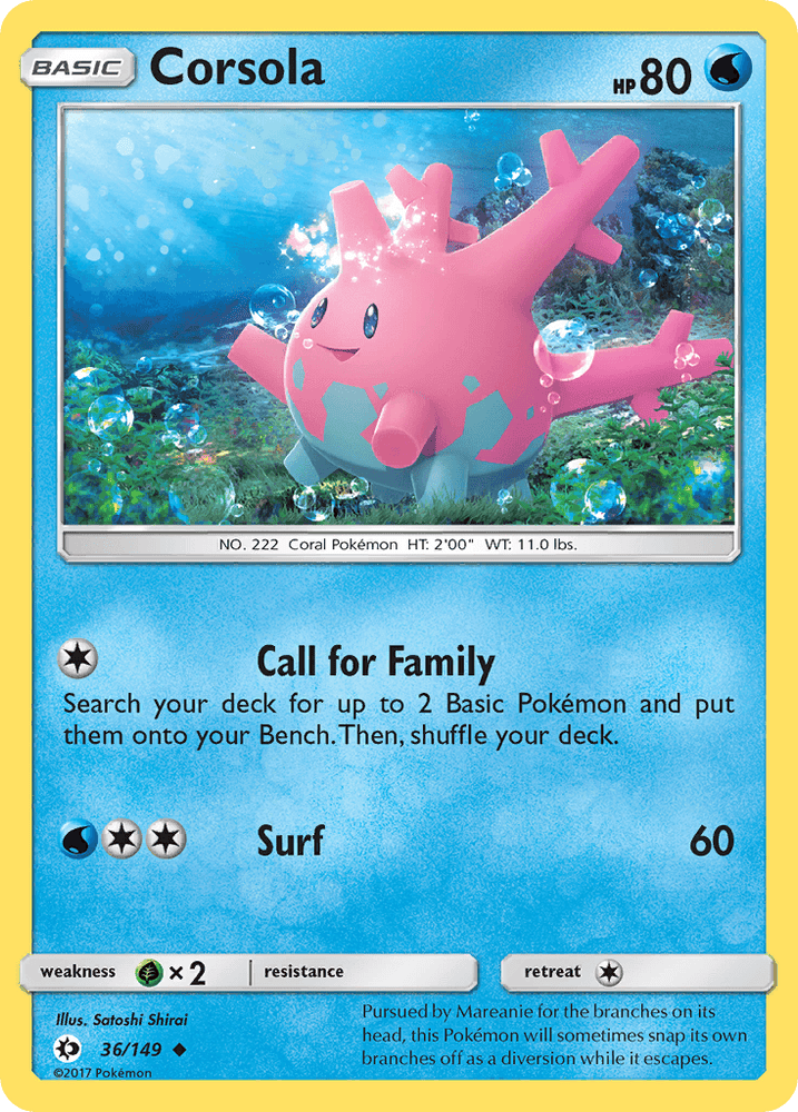 Corsola (36/149) [Sun & Moon: Base Set] (Online Only)