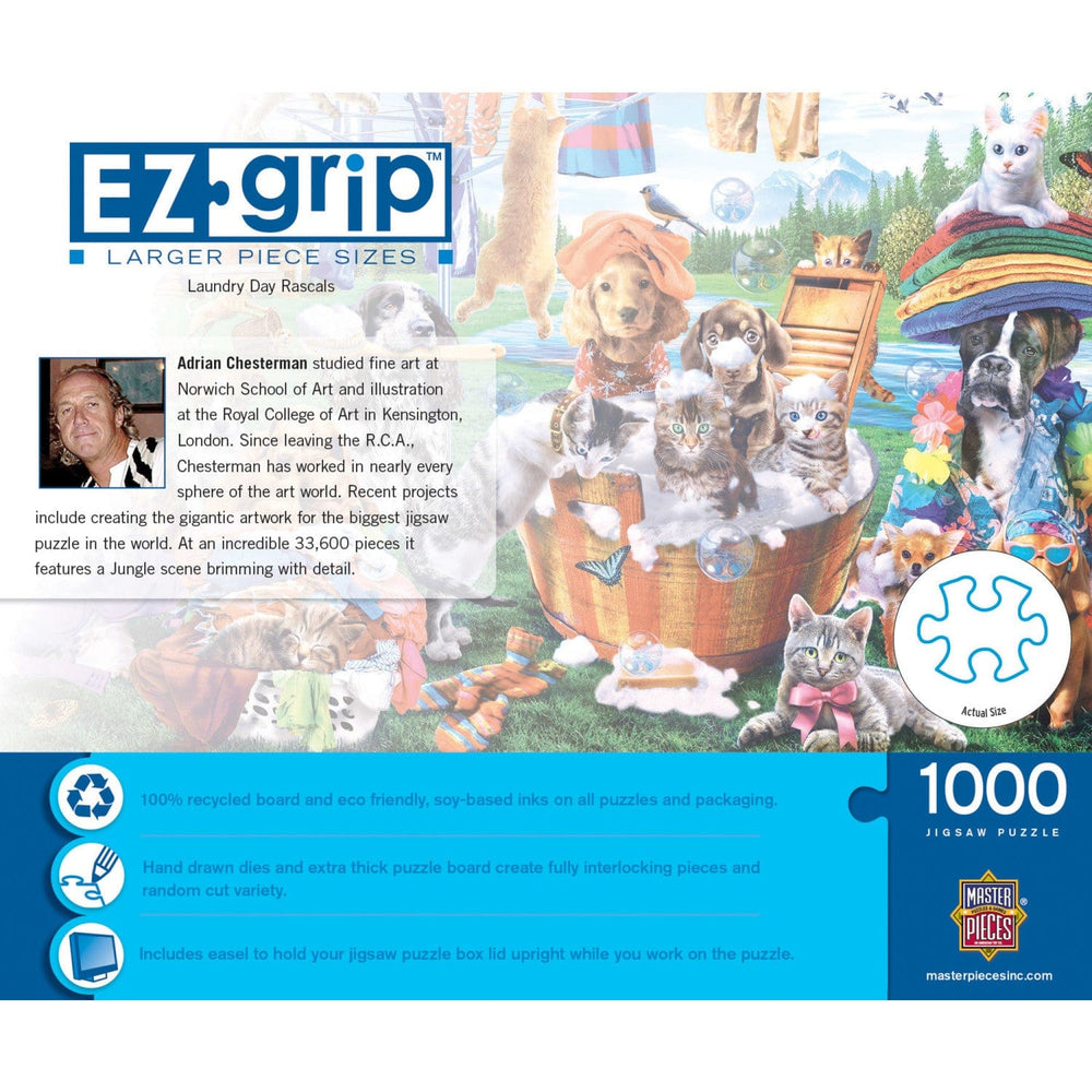 EZ Grip - Laundry Day Rascals 1000 Piece Jigsaw Puzzle (ONLINE ORDER ONLY)