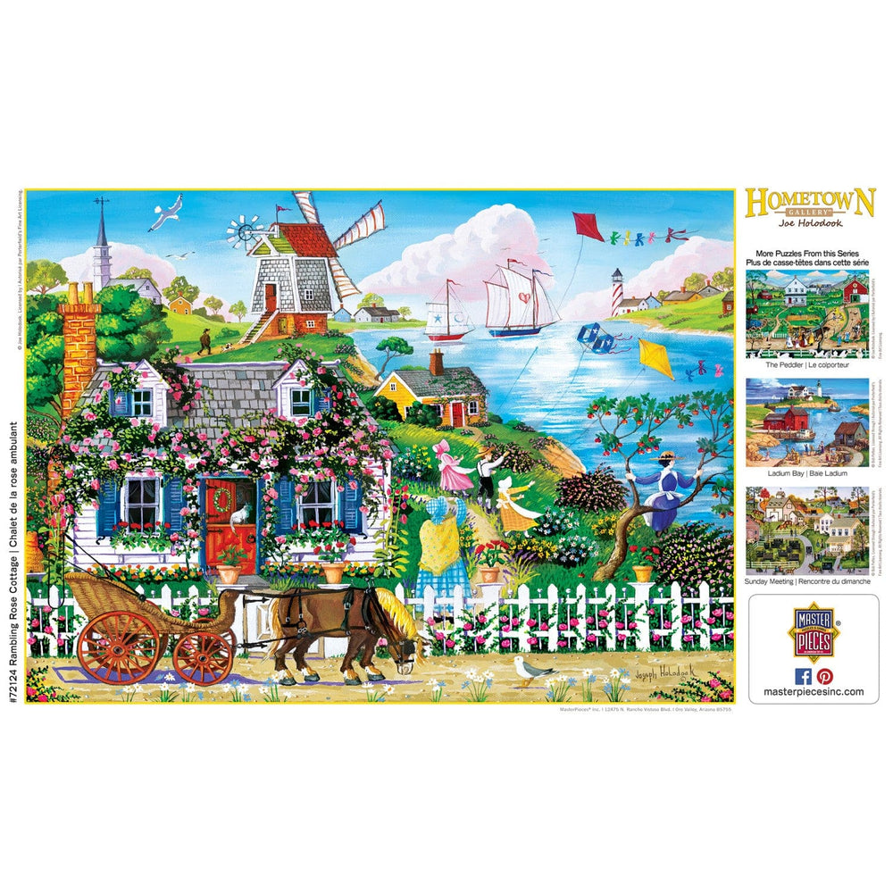 Hometown Gallery - Rambling Rose Cottage 1000 Piece Jigsaw Puzzle (ONLINE ORDER ONLY)