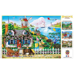 Hometown Gallery - Rambling Rose Cottage 1000 Piece Jigsaw Puzzle (ONLINE ORDER ONLY)