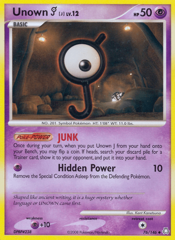 Unown J (76/146) [Diamond & Pearl: Legends Awakened] (Online Only)