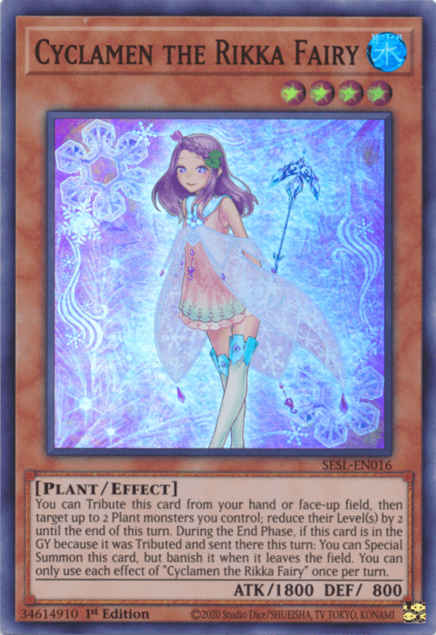 Cyclamen the Rikka Fairy [SESL-EN016] Super Rare (ONLINE ORDER ONLY)