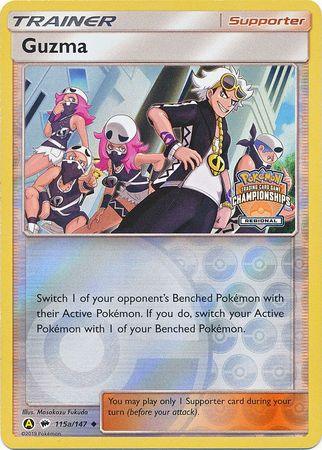Guzma (115a/147) (Regional Championship Promo) [Sun & Moon: Burning Shadows] (Online Only)