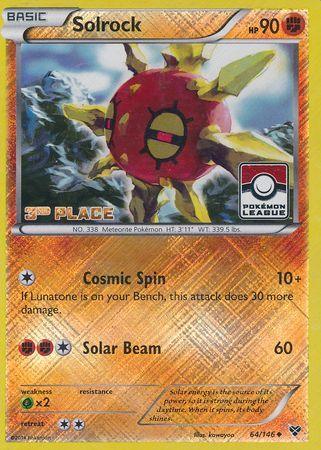 Solrock (64/146) (3rd Place League Challenge Promo) [XY: Base Set] (Online Only)