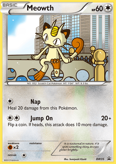 Meowth (BW35) [Black & White: Black Star Promos] (Online Only)