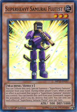 Superheavy Samurai Flutist [MP15-EN197] Super Rare (ONLINE ORDER ONLY)