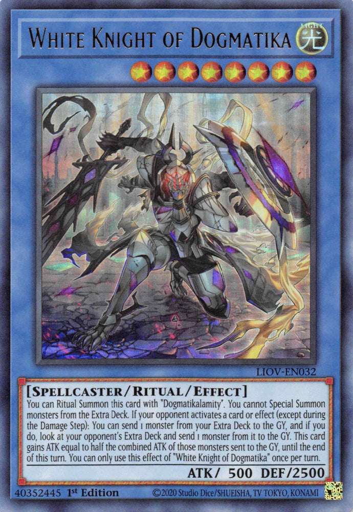 White Knight of Dogmatika [LIOV-EN032] Ultra Rare (ONLINE ORDER ONLY)