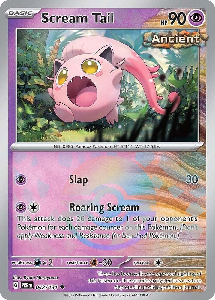 Scream Tail (042/131) (Poke Ball Pattern) [Scarlet & Violet: Prismatic Evolutions] (Online Only)