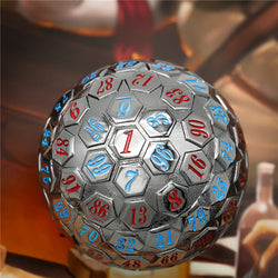 Black* Metal d100 w/ Red and Blue Numbers Dungeons and Dragons RPG (Online Only)