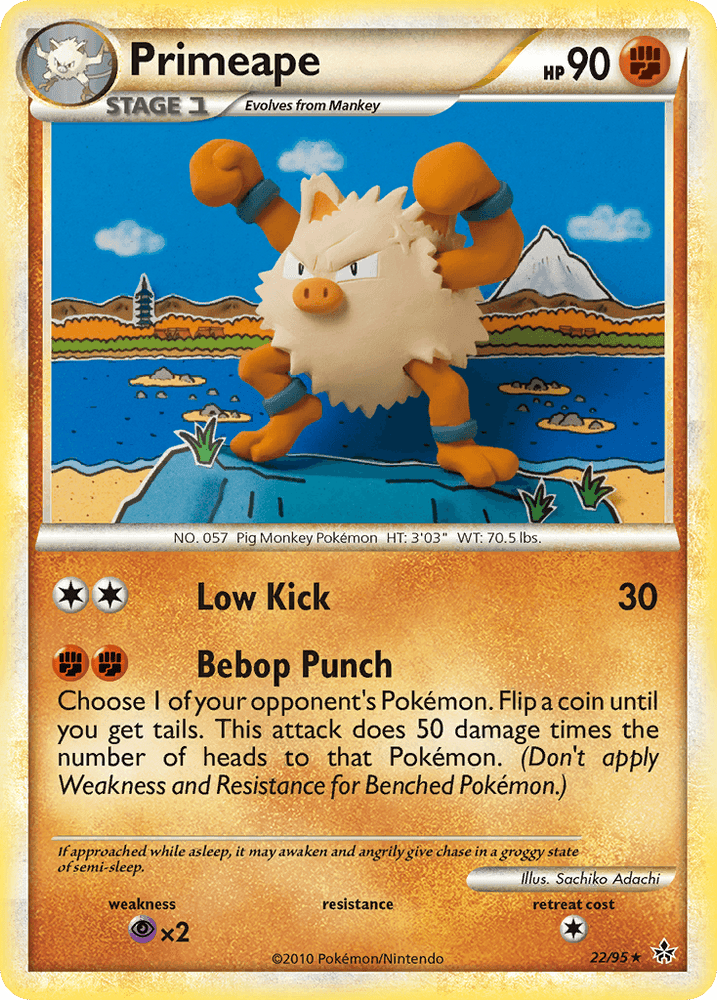 Primeape (22/95) [HeartGold & SoulSilver: Unleashed] (Online Only)