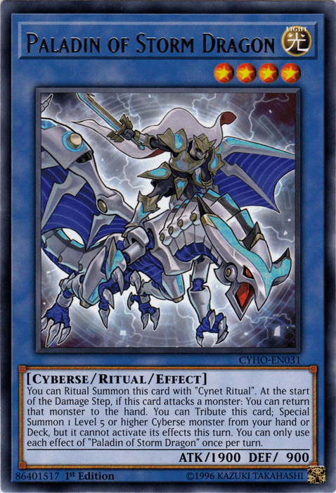 Paladin of Storm Dragon [CYHO-EN031] Rare (ONLINE ORDER ONLY)