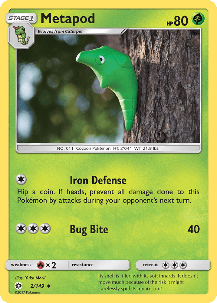 Metapod (2/149) [Sun & Moon: Base Set] (Online Only)
