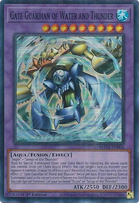 Gate Guardian of Water and Thunder [MAZE-EN006] Super Rare (ONLINE ORDER ONLY)
