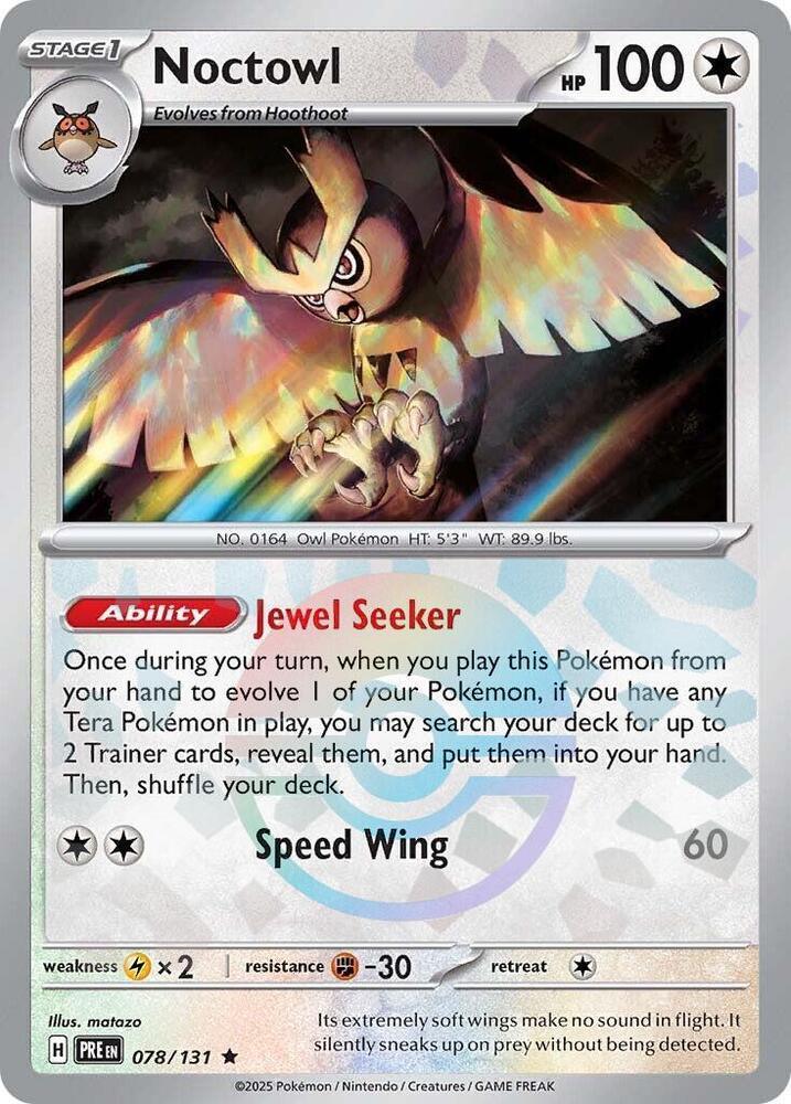 Noctowl (078/131) (Poke Ball Pattern) [Scarlet & Violet: Prismatic Evolutions] (Online Only)