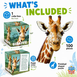 Giraffe 100 Piece Shaped Jigsaw Puzzle