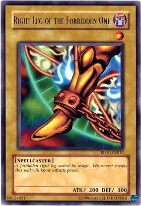 Right Leg of the Forbidden One [RP01-EN017] Rare (ONLINE ORDER ONLY)