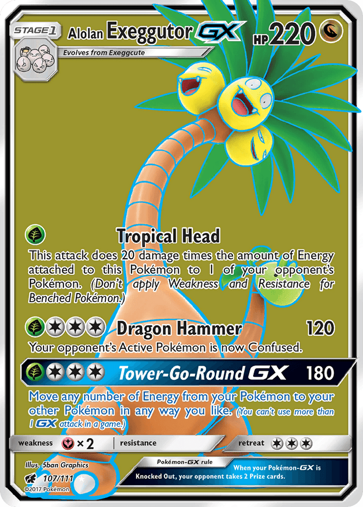 Alolan Exeggutor GX (107/111) [Sun & Moon: Crimson Invasion] (Online Only)