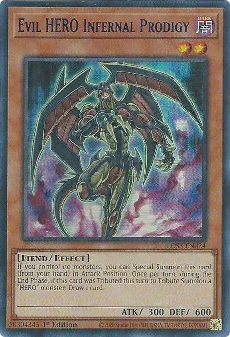 Evil HERO Infernal Prodigy (Blue) [LDS3-EN024] Ultra Rare (ONLINE ORDER ONLY)