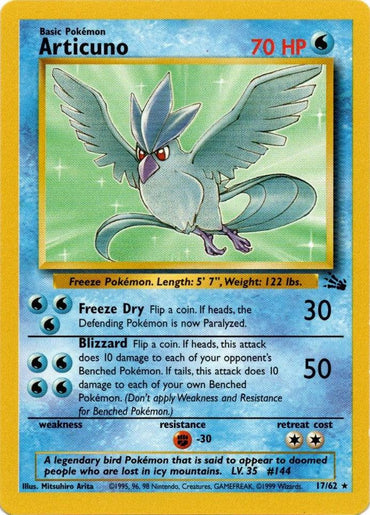 Articuno (17/62) [Fossil Unlimited] (Online Only)