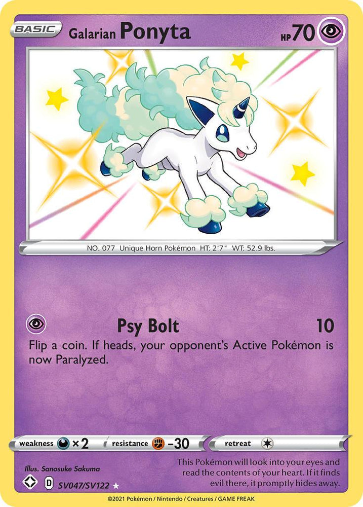 Galarian Ponyta (SV047/SV122) [Sword & Shield: Shining Fates] (Online Only)