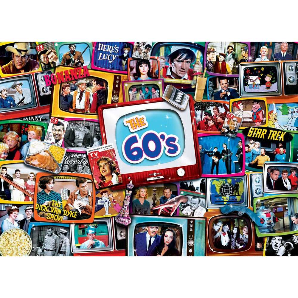 TV Time - 60's Shows 1000 Piece Jigsaw Puzzle (ONLINE ORDER ONLY)