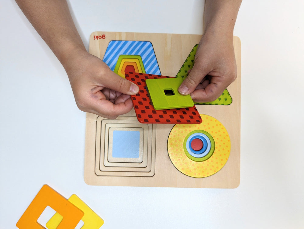Multi-Layer Nesting Wood Geometrical Shapes Puzzle (ONLINE ORDER ONLY)