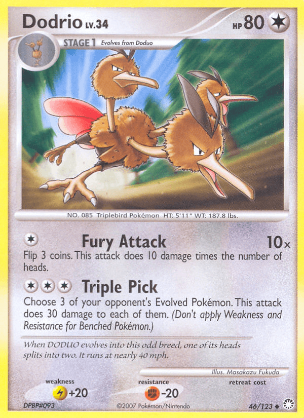 Dodrio (46/123) [Diamond & Pearl: Mysterious Treasures] (Online Only)