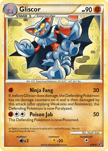 Gliscor (4/90) [HeartGold & SoulSilver: Undaunted] (Online Only)