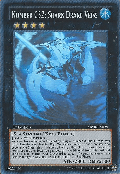 Number C32: Shark Drake Veiss [ABYR-EN039] Ghost Rare (ONLINE ORDER ONLY)