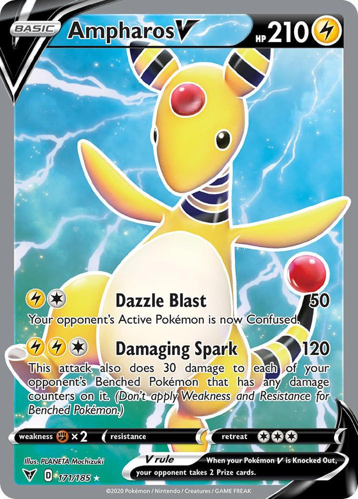 Ampharos V (171/185) [Sword & Shield: Vivid Voltage] (Online Only)