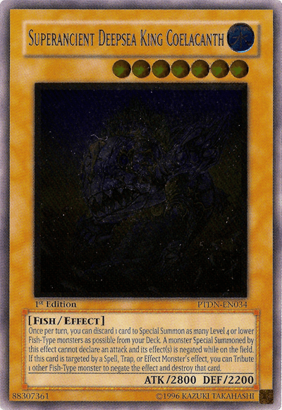 Superancient Deepsea King Coelacanth [PTDN-EN034] Ultimate Rare (ONLINE ORDER ONLY)