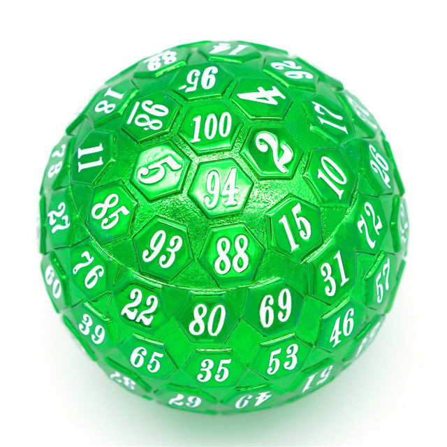 Green Plated Ancient Metal d100 Dungeons and Dragons RPG (Online Only)