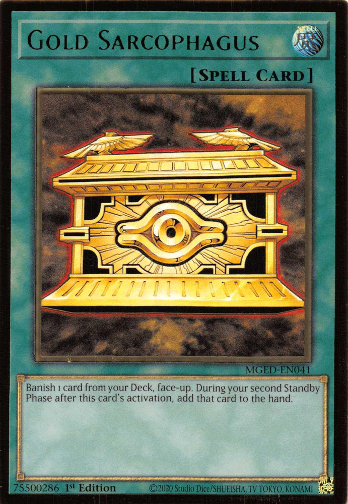 Gold Sarcophagus [MGED-EN041] Gold Rare (ONLINE ORDER ONLY)