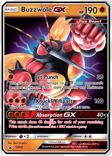 Buzzwole GX (SM69) [Sun & Moon: Black Star Promos] (Online Only)