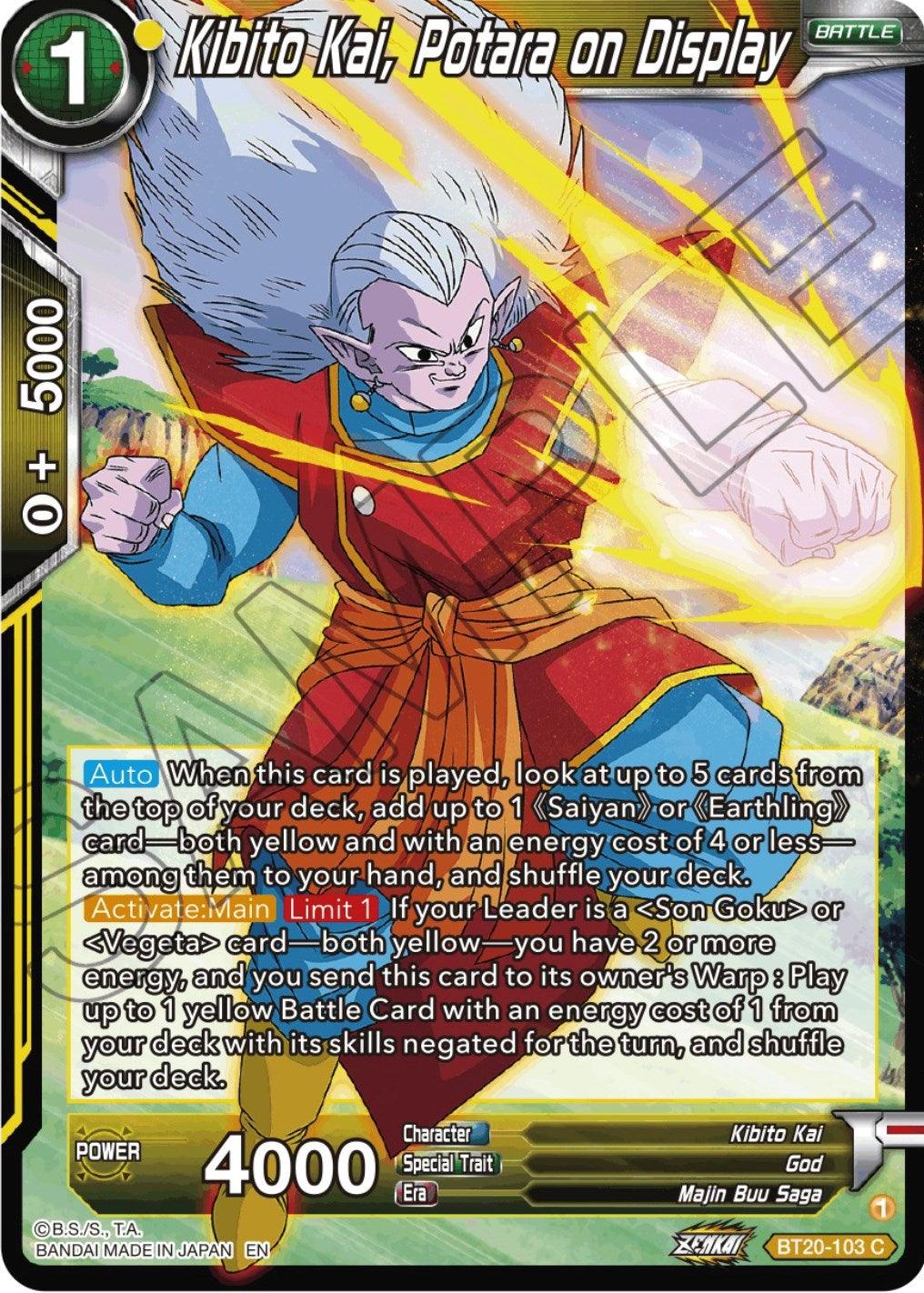Kibito Kai, Potara on Display (BT20-103) [Power Absorbed] (ONLINE ORDER ONLY)