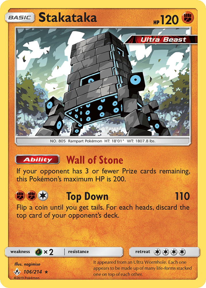 Stakataka (106/214) [Sun & Moon: Unbroken Bonds] (Online Only)