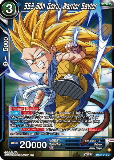 SS3 Son Goku, Warrior Savior (BT21-042) [Wild Resurgence] (ONLINE ORDER ONLY)