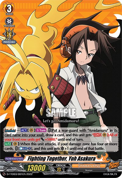 Fighting Together, Yoh Asakura (RRR) (D-TTD03/001EN) [Shaman King]