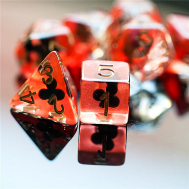 "Clubs" Shape of My Heart 7-Dice Set (Online Only)
