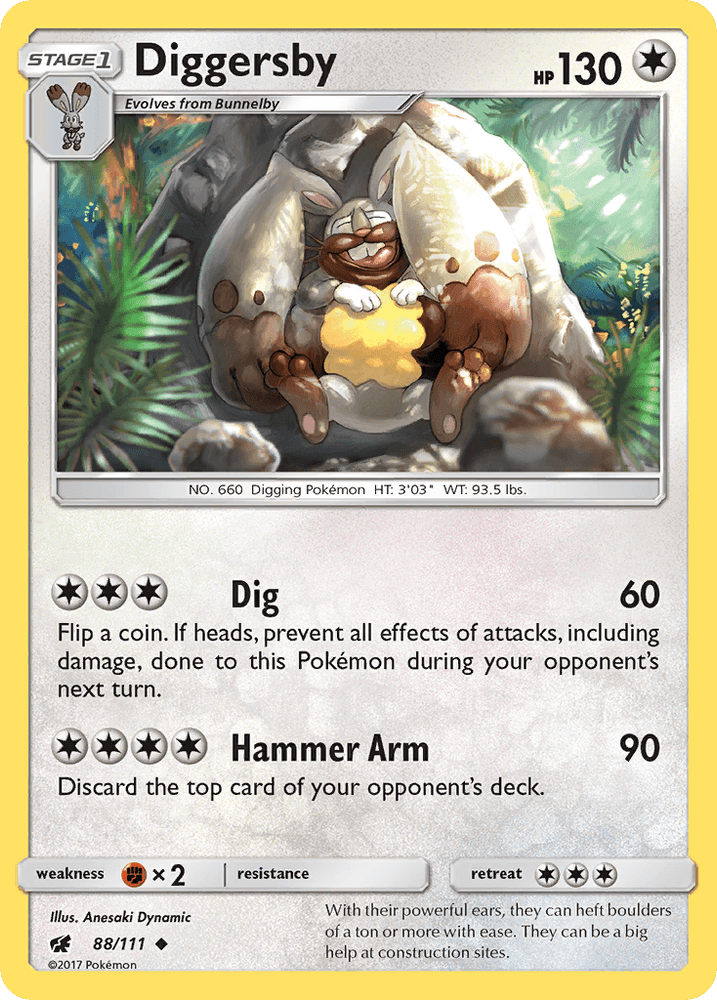 Diggersby (88/111) [Sun & Moon: Crimson Invasion] (Online Only)